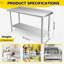 Table de préparation en acier inoxydable, tables de travail de cuisine 60 * 24 pouces avec roulettes, table de travail commerciale NSF pour le restaurant et la maison