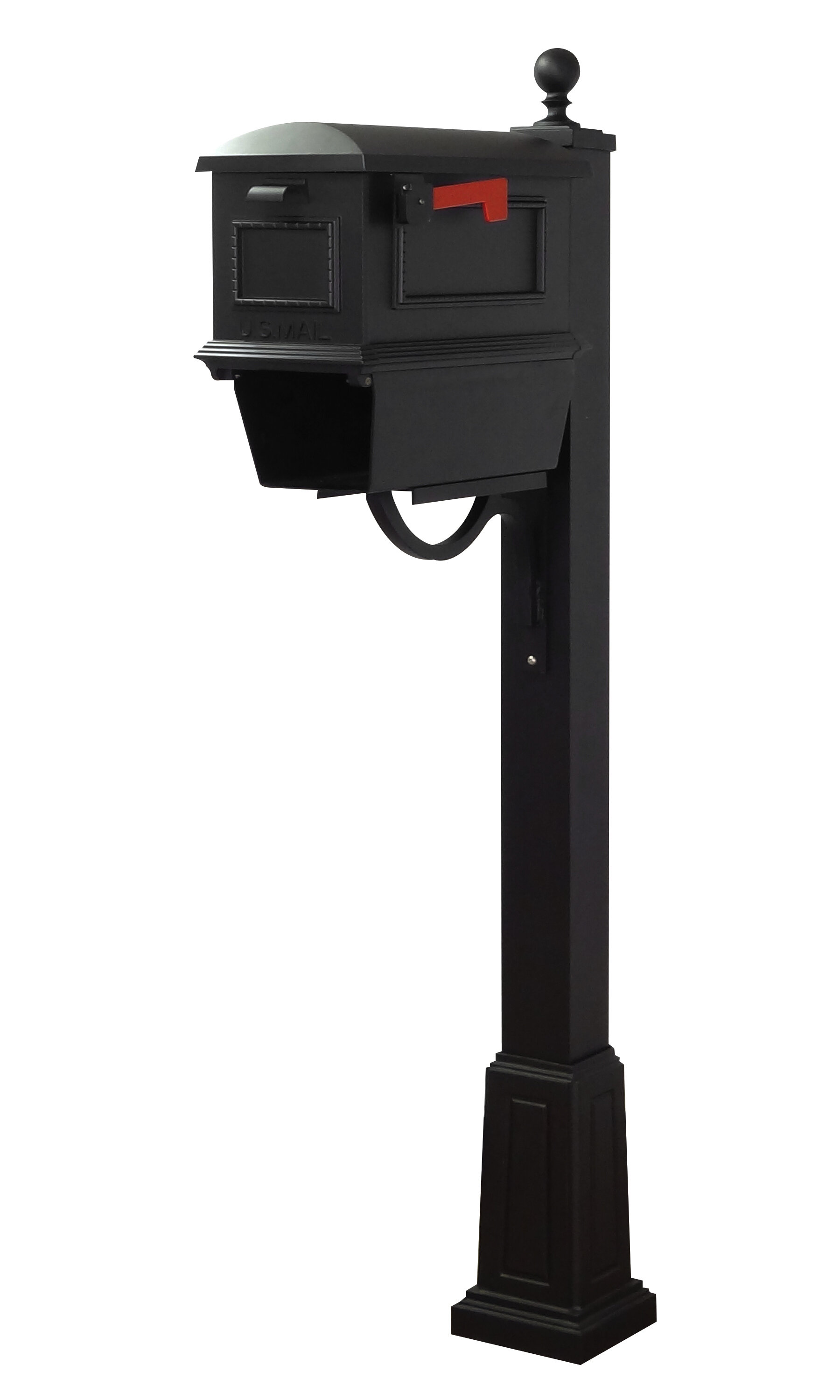 Special Lite Products Traditional Curbside Post Mounted Mailbox | Wayfair