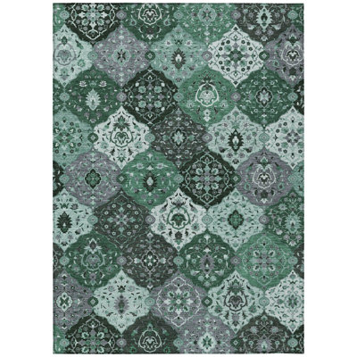 Machine Washable Indoor/Outdoor Matteson ACN2292 Panel Rug