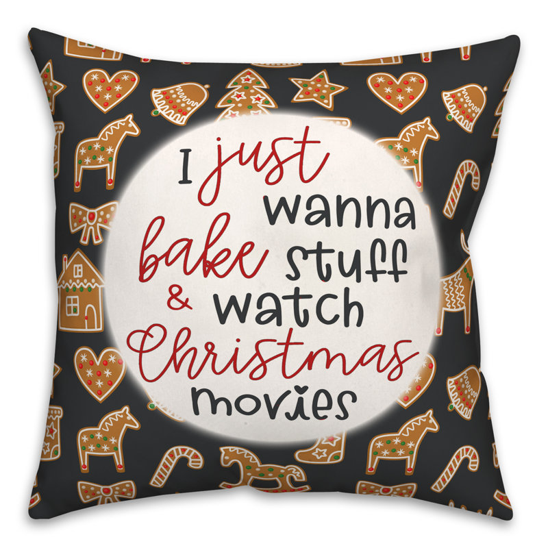 Festive Christmas Reversible Square Throw Pillow 18" x 18"
