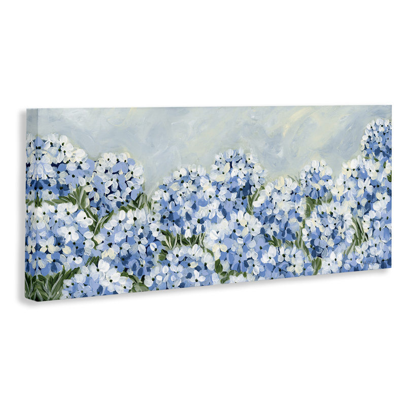  Blue Hydrangea Meadow Canvas Wall Art by Yvette St. Amant, 20" H x 48" W
