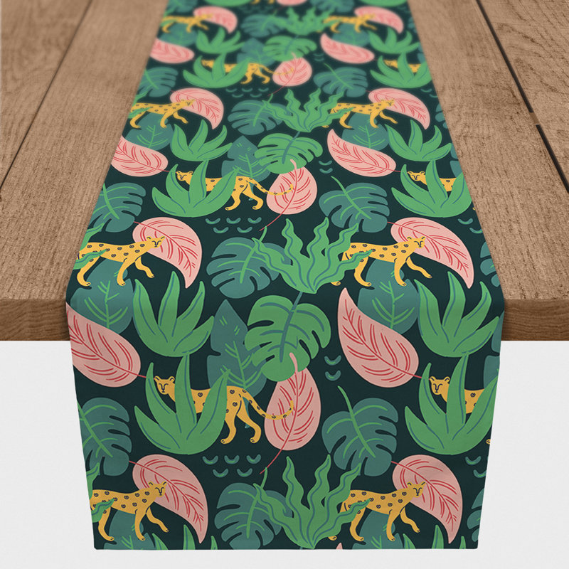 Chemin de table Lunedi, 72 po x 16 po, Tropical
