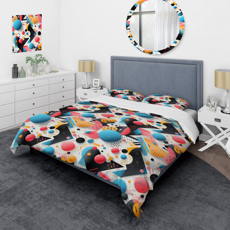 Ensemble de housse de couette Trendy Patterns 1970S Style I, Housse de couette simple + 1 taie décorative stan