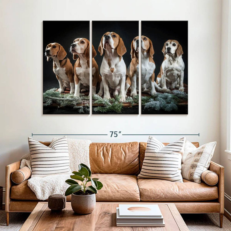 Beagle Squad, 42" H x 65" W