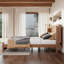 Lit plateforme en bois massif King avec tête de lit et design minimaliste, montage facile, sommier non requis, cadre de lit traditionnel en bois-994848432