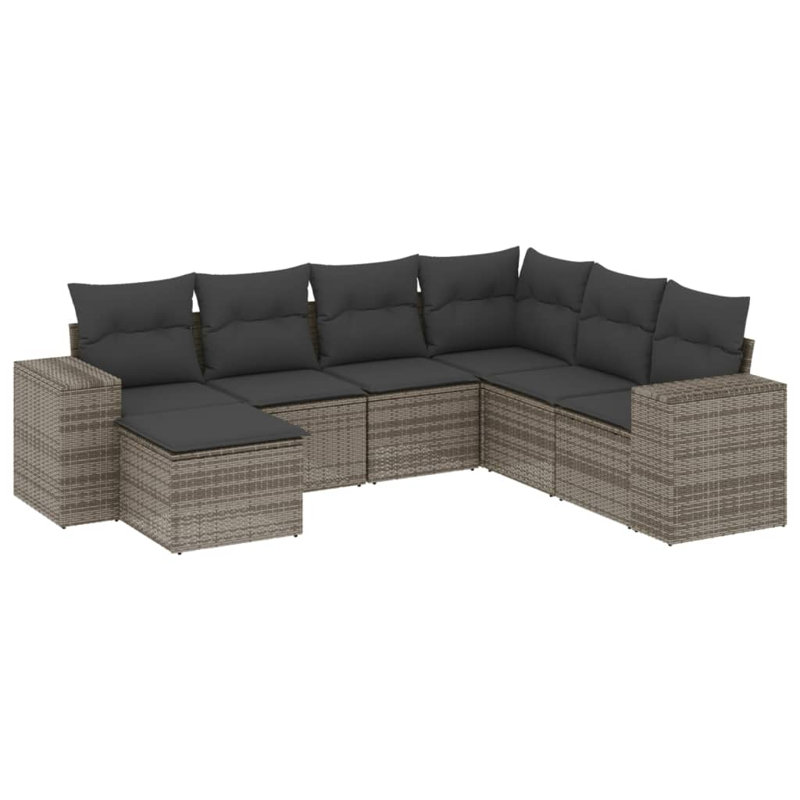 Ensemble de canapé de jardin Vidaxl gris et gris foncé
