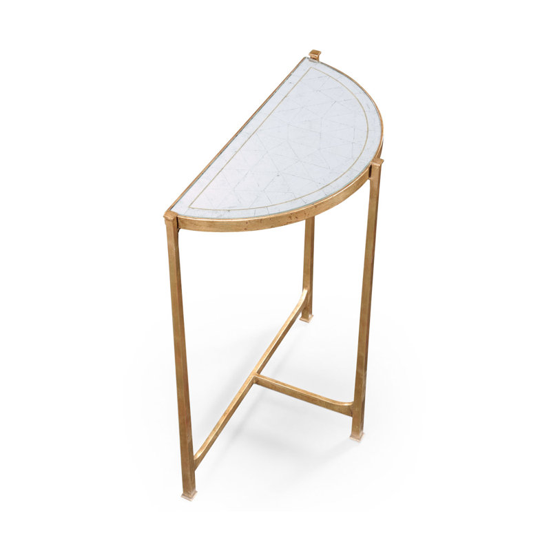 Luxe End Table, Gilded Iron, Gray