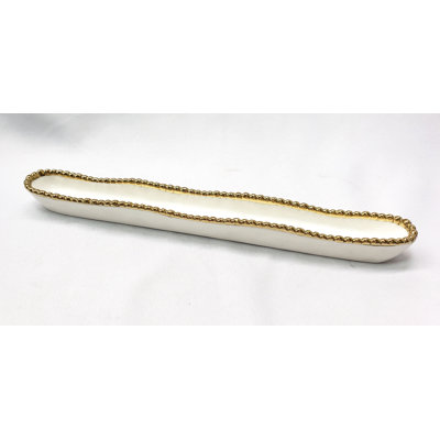 Plat de service 14 po Bead Olive