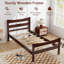Cadre de lit simple en bois de style rustique pour enfants-1687617457
