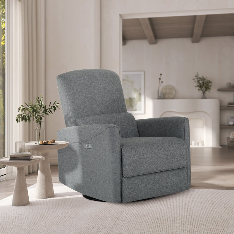Belmont Power Recliner With Massager, Gray