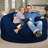  4000 (4 ft.): Teen, Adult Bean Bag Chair, Navy Suede-953251230-972704459