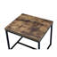Table rectangulaire en chêne patiné avec barre transversale noire - Pieds en métal au design stable et moderne