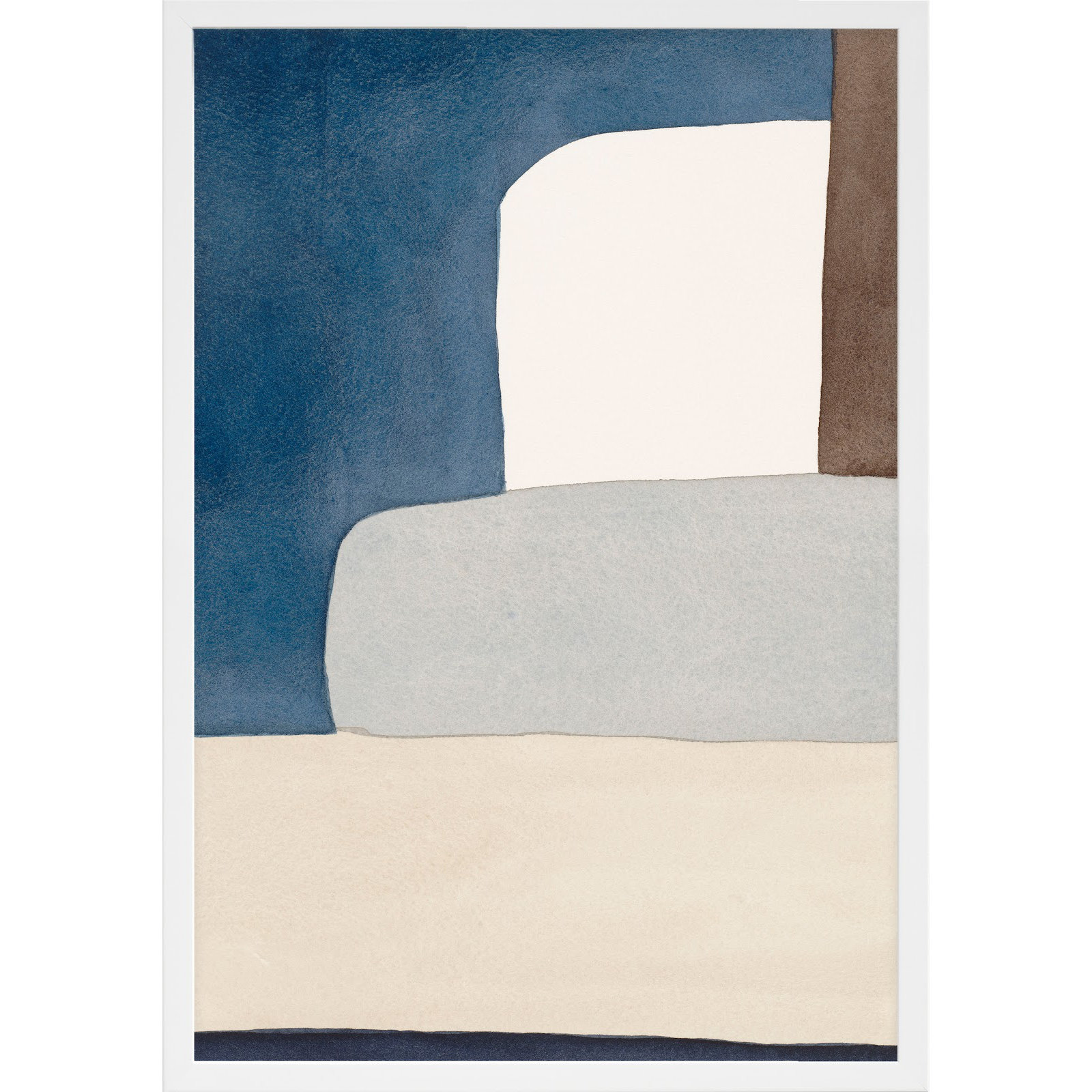 Distant Blue by Julia Balfour, 14" W x 20" H, White