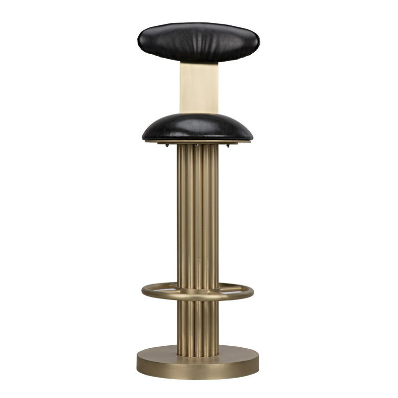 Sedes Swivel Upholstered Stool with Metal Frame, Bar Stool (43” Seat Height)
