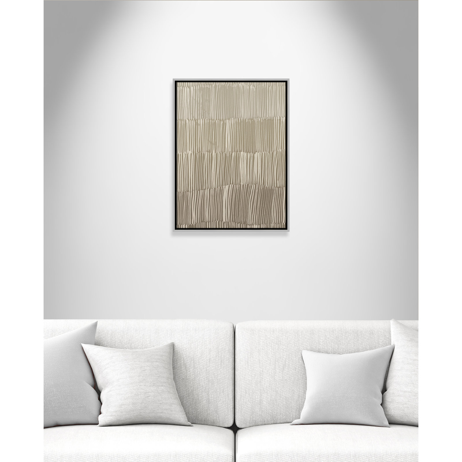 Linear Calm II Print by , 25.5" H x 19.5" W, Silver Floater