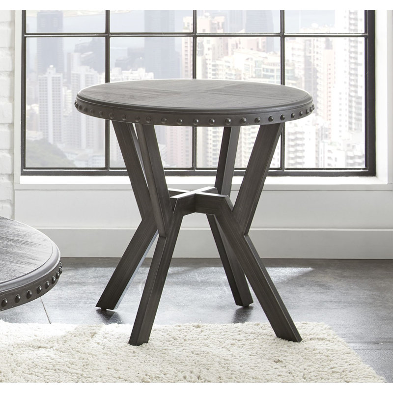 Alamo - Round End Table - Grey