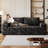 Boneless Corduroy Boneless Couch, Compression Sofa with 2 Throw Pillows, No Assembly Required, Comfy Loveseat Sofa in a Box, Deep Seat, Modern Couches for Living Room-915291494-931269196