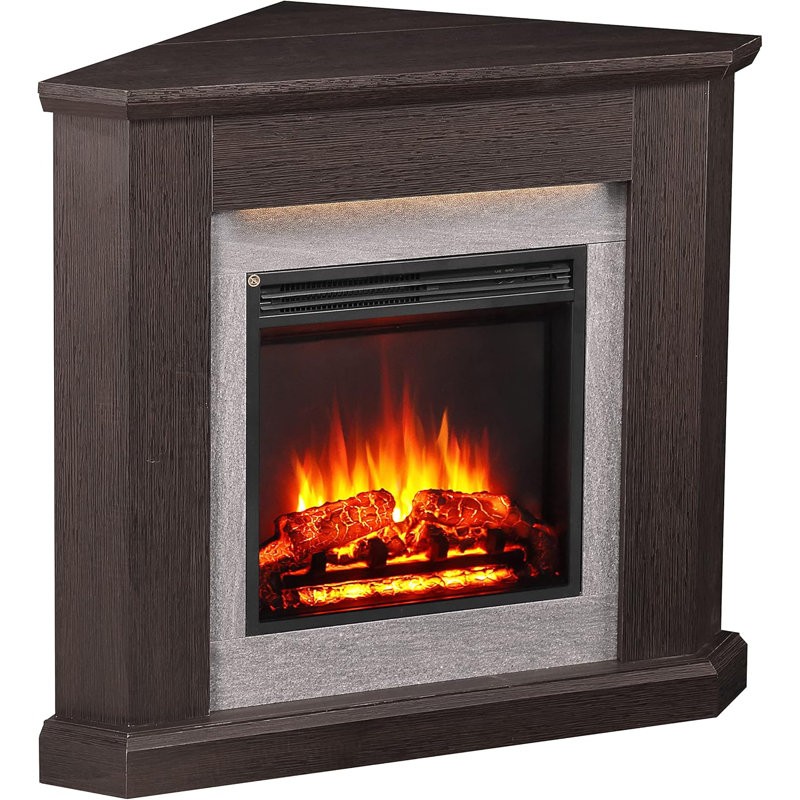 HOWICK FLAMME 96cm W Electric Fireplace, Espresso Oak