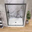 Base de bac de douche à seuil simple 48 po x 36 po en blanc avec ensemble de drain central