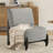 Modern Accent Chair With Solid Wood Base-2018834837