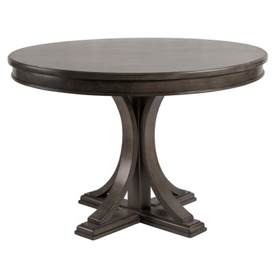 Grey 44" Round Dining Table, Solid Wood Construction, Classic Area Choice, Seats 4-6 Table In Grey, Essential Part, Room, 4 - 6
