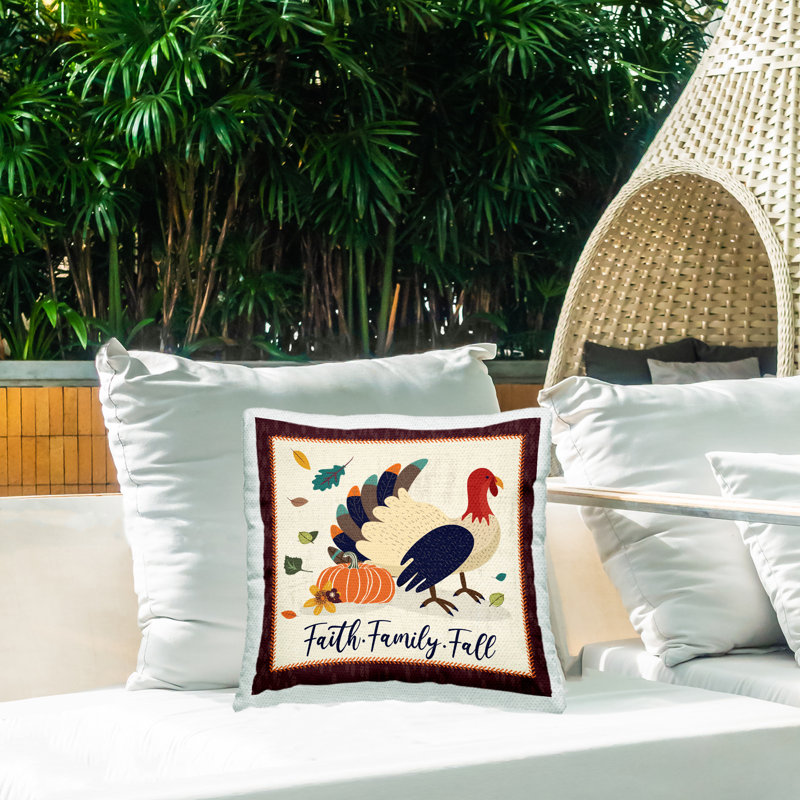 Coussin extérieur Faith Family Fall Autumn