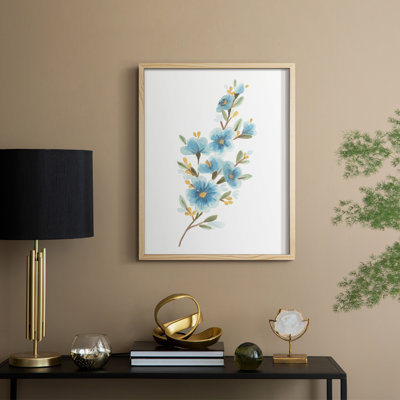 Wildflower Sprig II, reproduction encadrée - bois massif