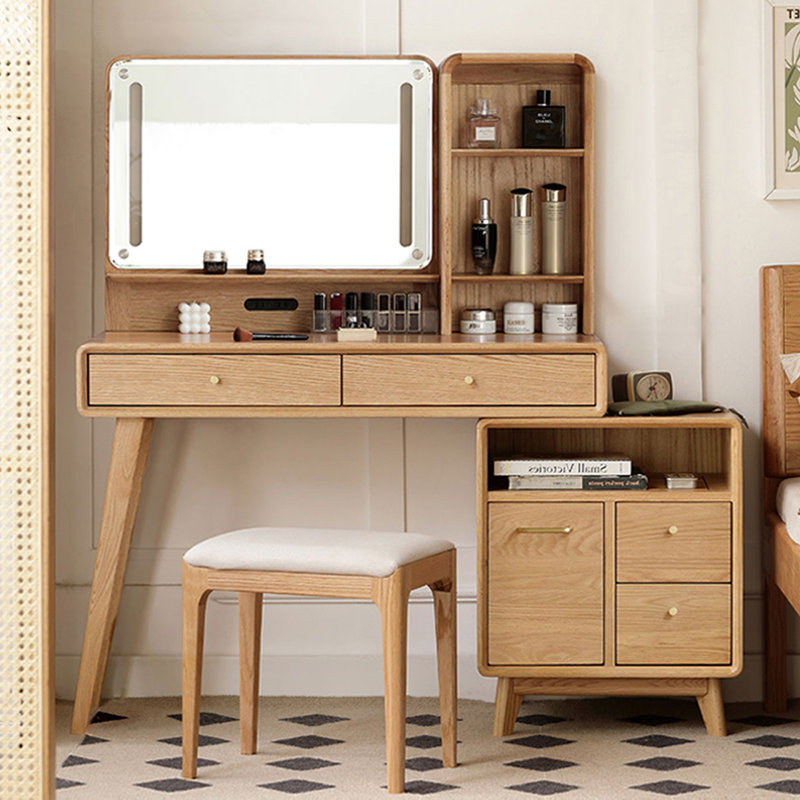 Makeup Vanity with Light mirror,6 drawers,Power Outlet