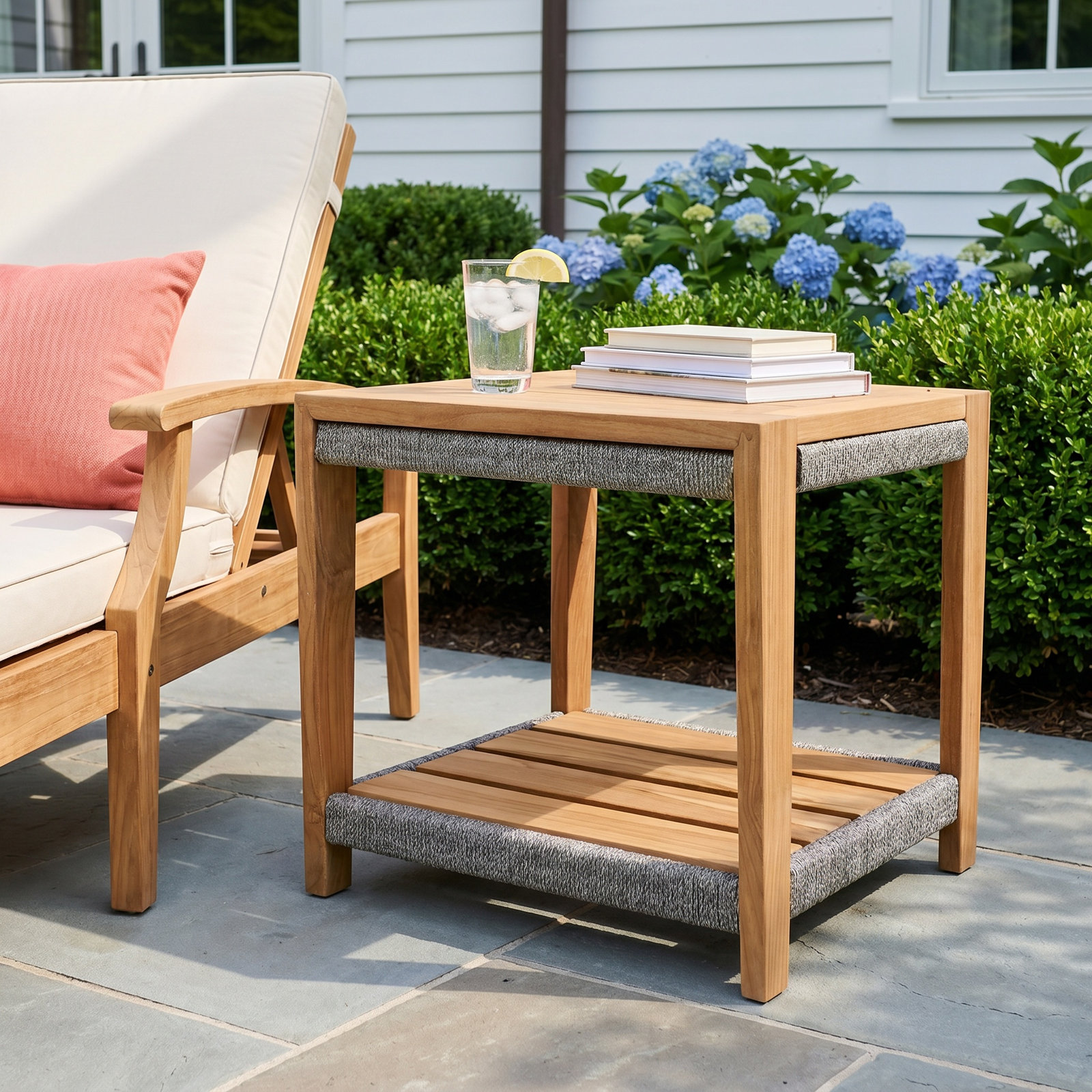 Wallace Solid Wood Outdoor Side Table