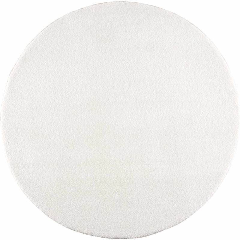 Tapis à poils longs Cleta, Rond 7 pi 10 po
