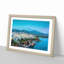 Skyline of Nerja in Spain in Abstract - Picture Frame Graphic Art Print on MDF-55739678-55739680