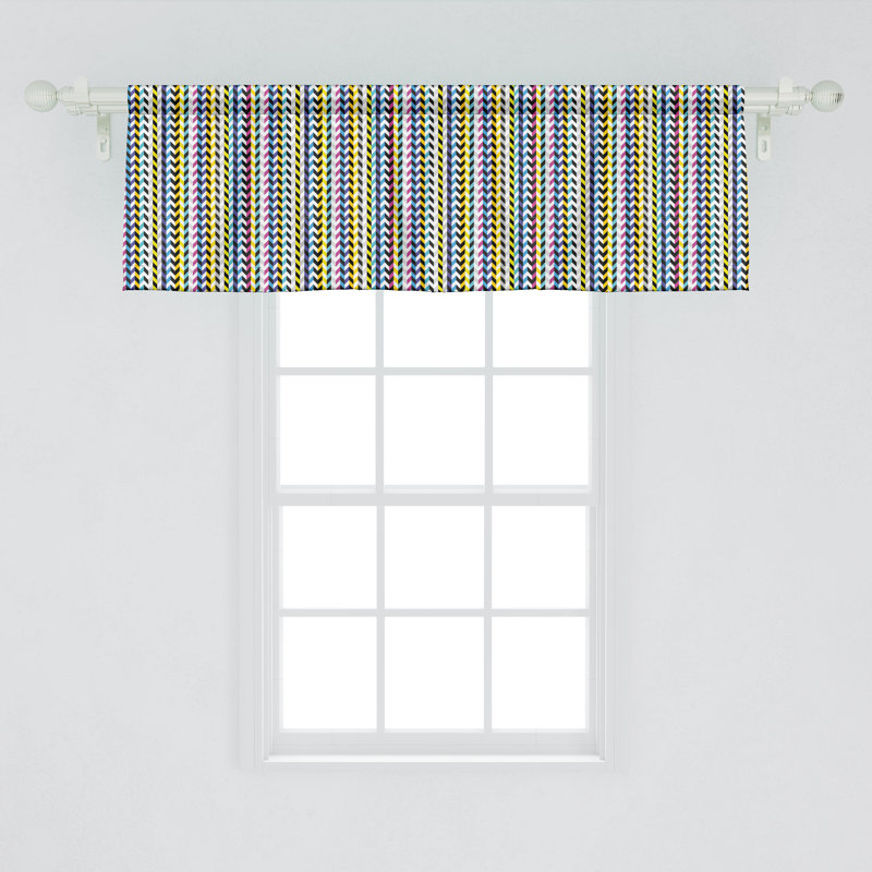 Multicolore cantonnière Ambesonne, L 54 po x L 18 po