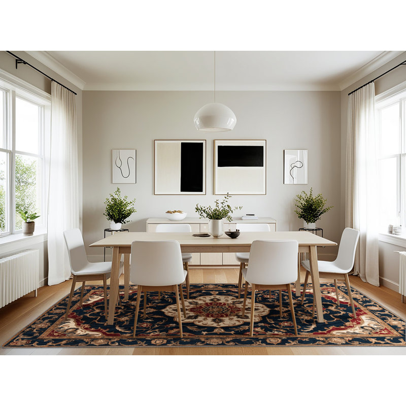 Tapis gris français lavable à la machine, Rectangle 7 pi x 10 pi