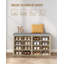 Shoe Storage Bench with Padded Seat, Shoe Rack Bench with 16 Open Compartments, Adjustable Shelves, Shoes Cabinet with Cushion for Hallway, Living Room, Bedroom, Entryway -574586996