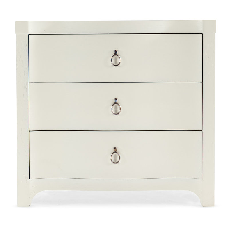 Table de chevet à trois tiroirs Serenity, Beige