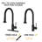 Topcraft Pull Down Single Handle Kitchen Faucet With Baseplate，Matte Black-102192998