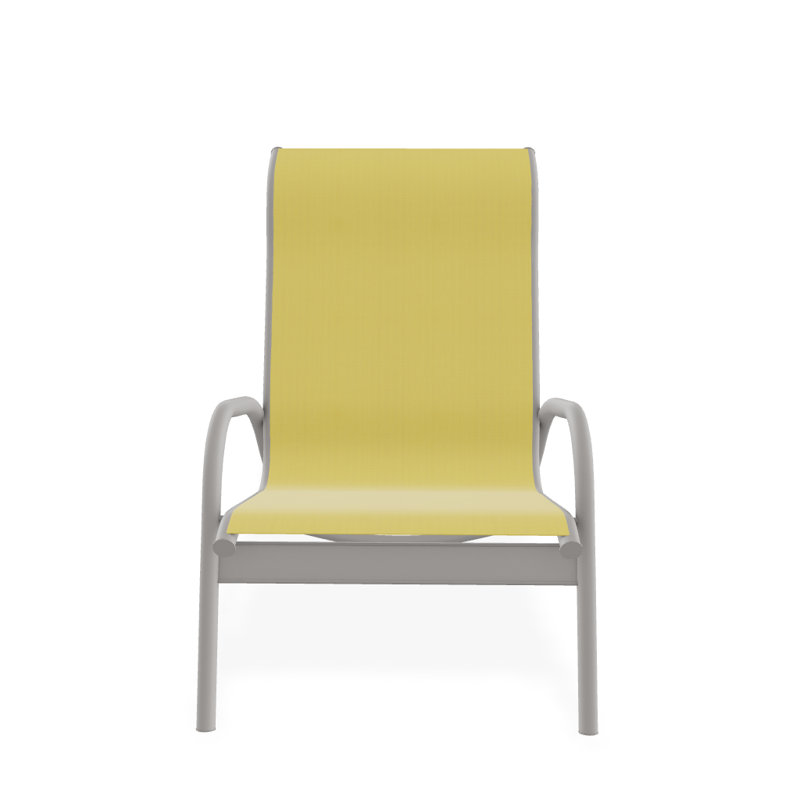 Chaise de jardin Gardenella, Jaune, Gris chaleureux