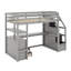 Lit mezzanine simple avec bureau et tablettes-797526395