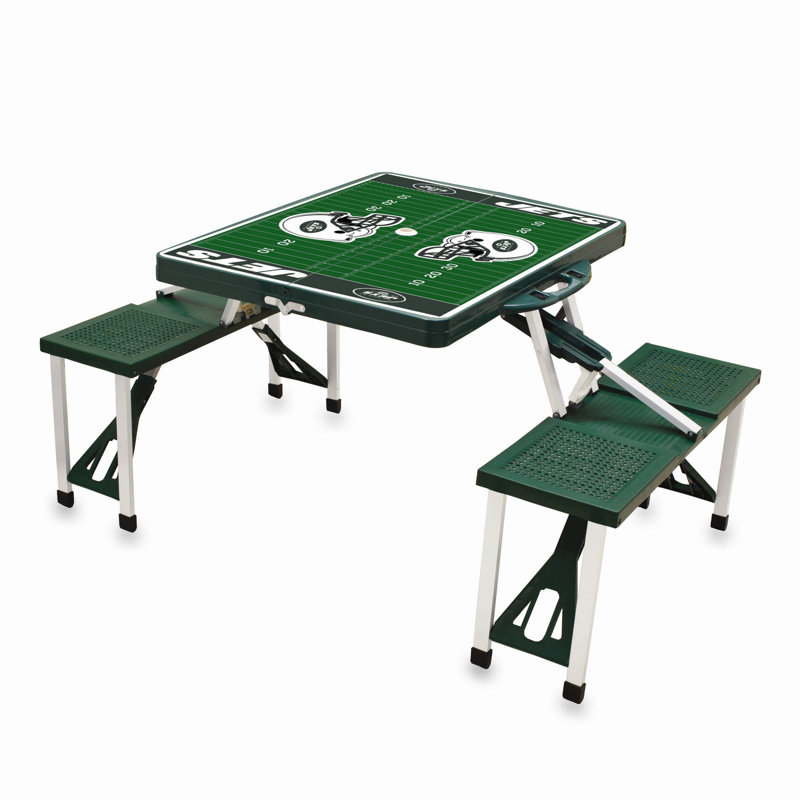 NFL Folding Camping Table, New York Jets, Hunter