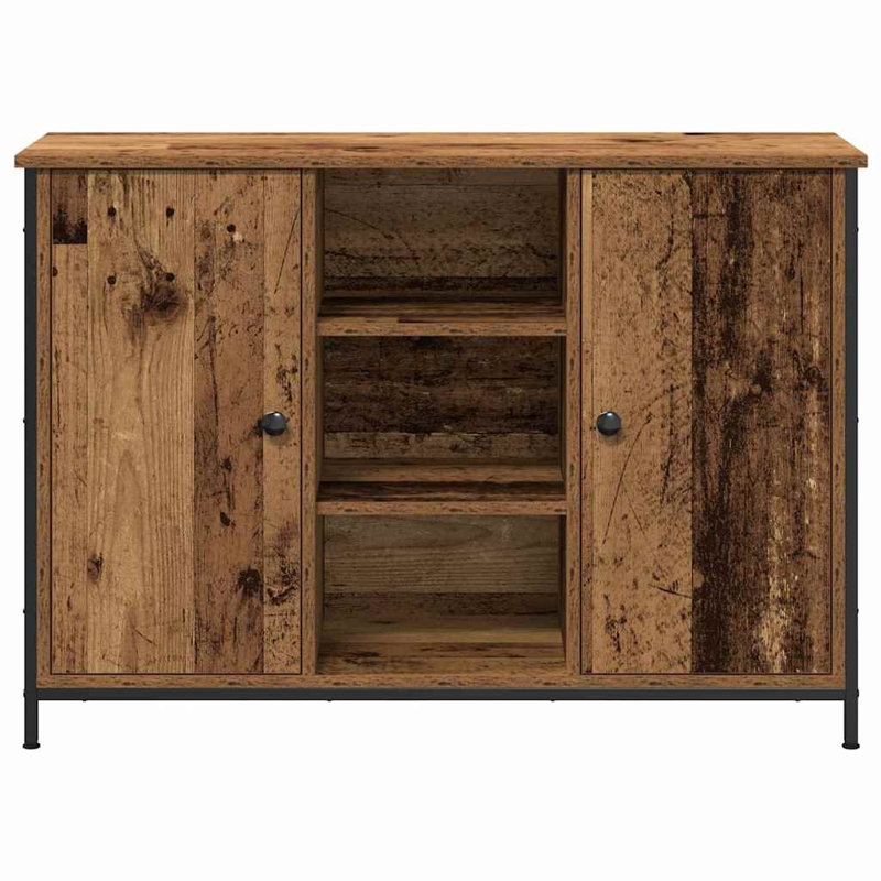 Sideboard 100X35x70 Cm Engineered Wood And Steel, Brown
