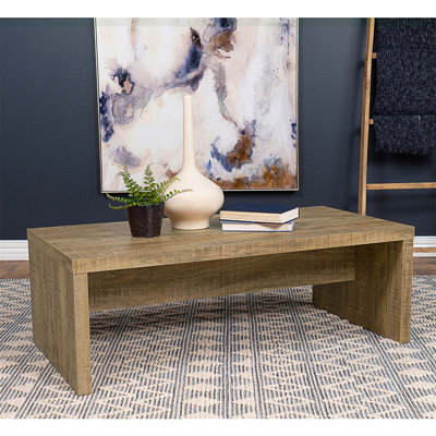 Table basse rectangulaire en bois d'ingénierie (table incluse seulement)