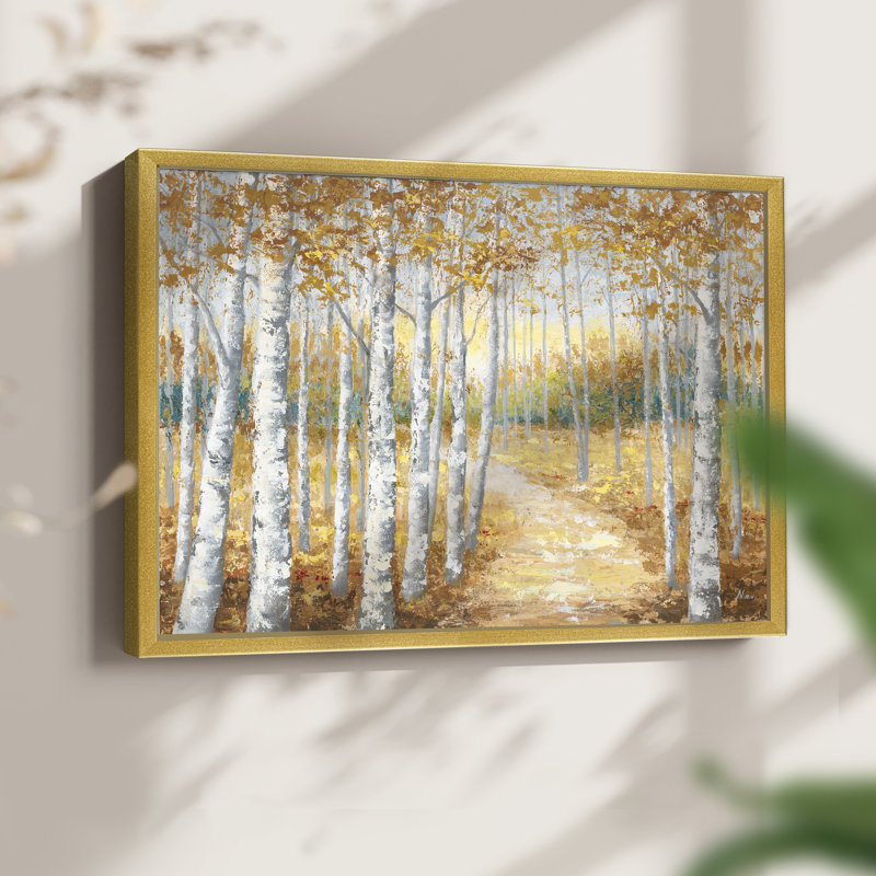 Birch Path I - Reproduction encadrée - réversible, H 11 po x l 14 po