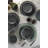 Elegant 12-Piece Dinner Set, Grey Porcelain | Includes 4 Service Plates (9.4 inches), 4 Plates (7.9 inches), & 4 Bowls (5.9 inches) | 100% Dishwasher & Microwave Safe | Perfect for Modern Dining Experiences