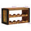 Solid Wood Open Shelving Wine Bottle Rack Brown-963965194-963965192