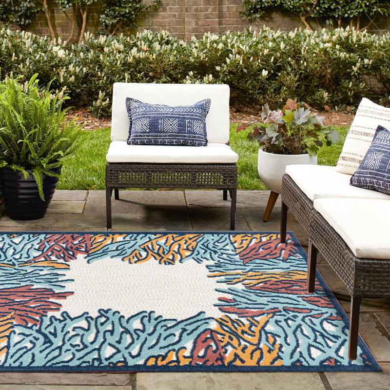 Outdoor Askersund Area Rug Mix Color, Square 7'10"