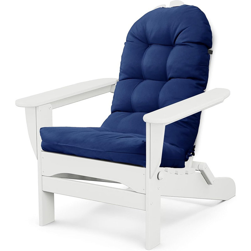 Adirondack Chair Cushion, Thick Indoor/outdoor Rocking Chair Cushion With High Elasticity Pp Cotton Water-resistant Patio Furniture Cushions High Back Seat Pads For Porch Yard Lawn Chairs