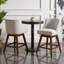 Ensemble de 2 tabourets de bar pivotants à hauteur de comptoir, siège 26 po, revêtement en tissu gris, structure en bois d'hévéa-458531183