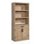 Wood Farmhouse Library Base With Storage Drawer And Cubby, Brown