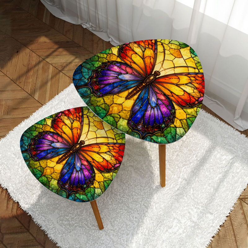 Ensemble de 2 tables basses gigognes Triangle