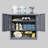 29.76" H Gray Steel Garage Cabinet With Door, Wall - Mounted For Kitchens, Basements, Warehouses, Quick Setup, Flexible Shelf Customization Tool H, Metal Removable Shelves, Smooth Opening Hinge System